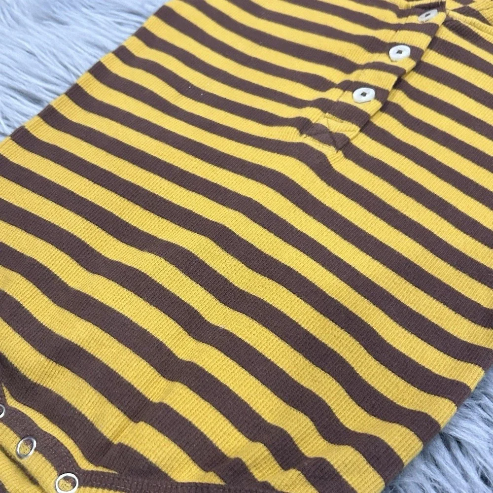 Kate Quinn Organic Cotton Hooded‎ Ribbed Bodysuit LS Striped Size 18-24 Month